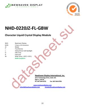 NHD-0220JZ-FL-GBW datasheet  